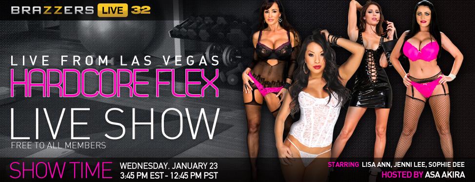 Brazzers Live 32: Hardcore Flex – Lisa Ann, Sophie Dee, Asa Akira Part 1
