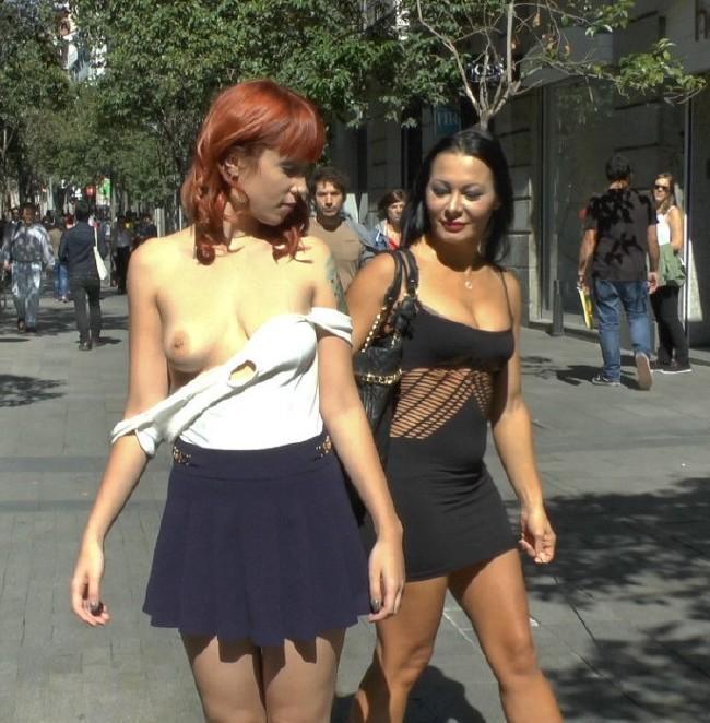 Sandra Romain, Steve Holmes, Lilyan Red – Redheaded slut beautifully disgraced on streets of Madrid